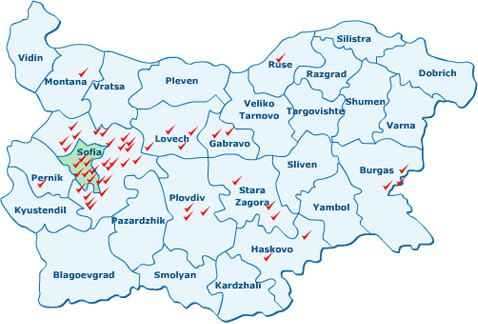 Map of Bulgaria